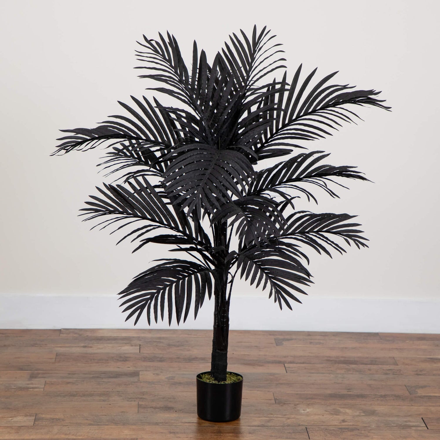 4' Artificial Halloween Black Golden Cane Tree