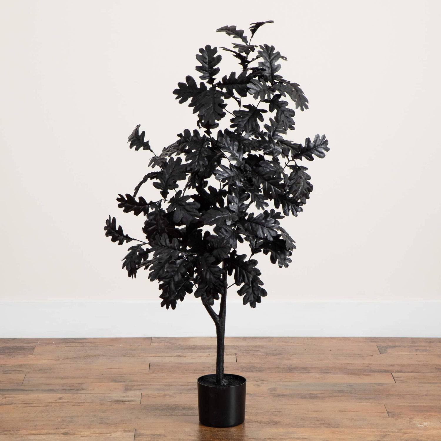4' Artificial Halloween Black Oak Tree