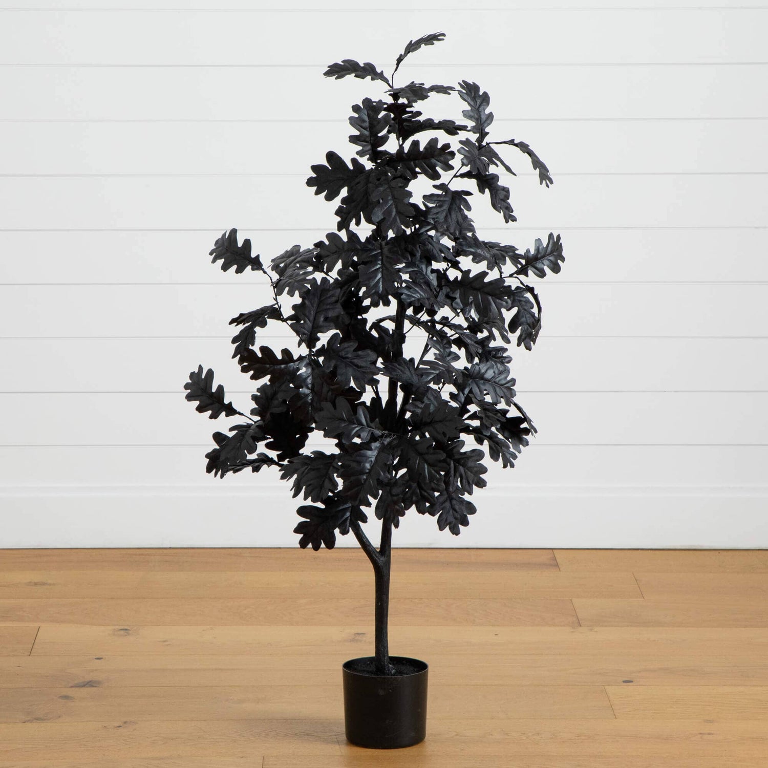 4' Artificial Halloween Black Oak Tree