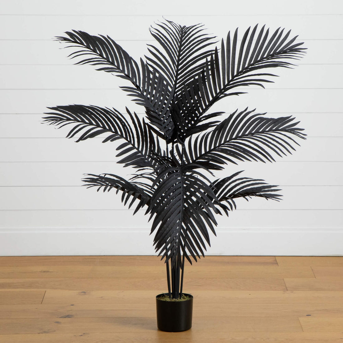 palm decorative plants 4' Artificial Halloween Black Paradise Palm Tree