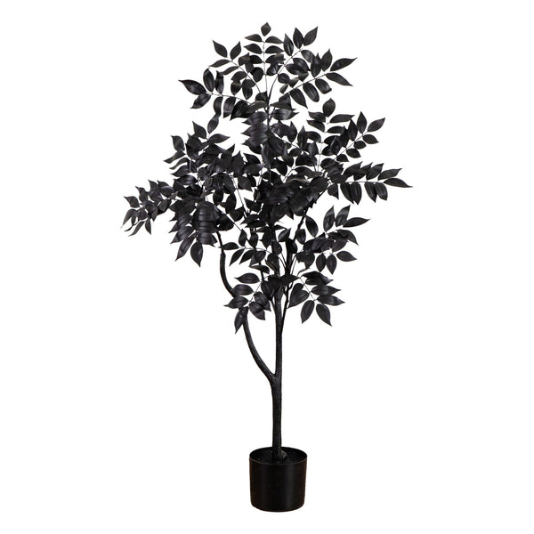 4' Artificial Halloween Black Sumac Tree