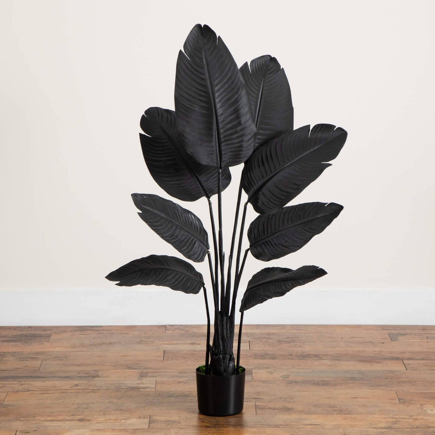 4' Artificial Halloween Black Travelers Palm Tree