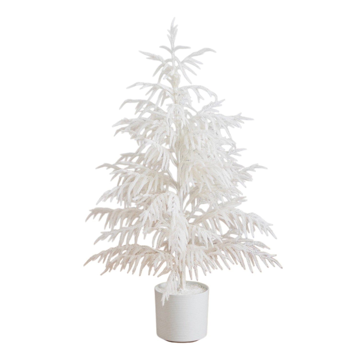 4' Artificial Real Touch White Norfolk Island Pine Christmas Tree with Natural Look