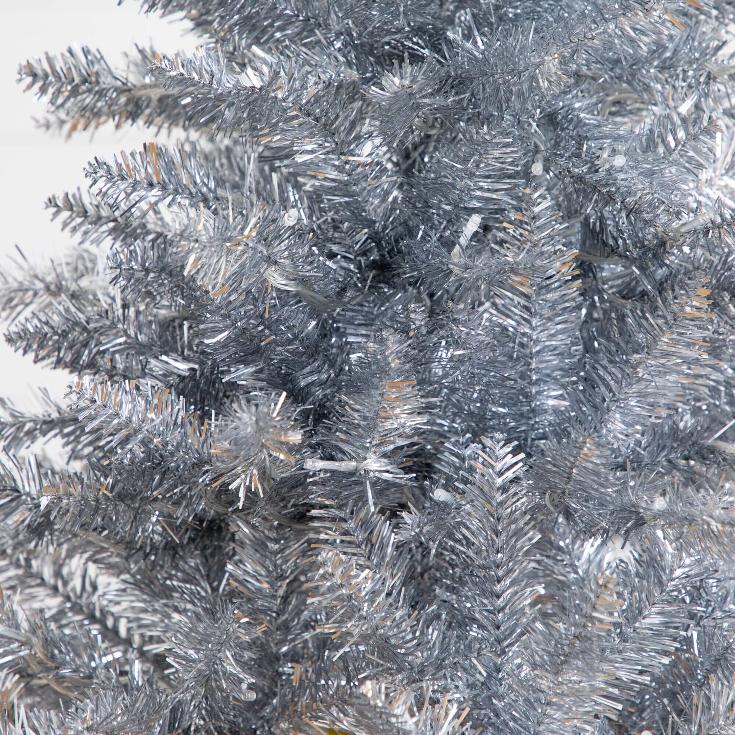 4' Artificial Silver Christmas Tree with 130 Cool White LED Lights