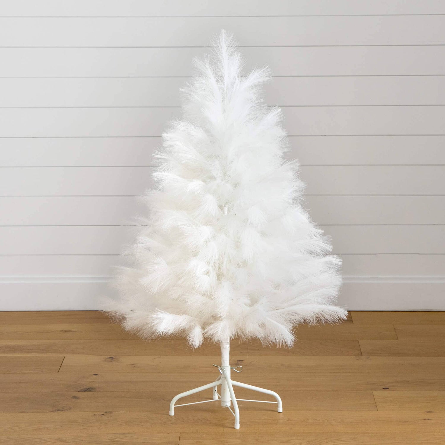 4' Artificial White Pampas Grass Christmas Tree