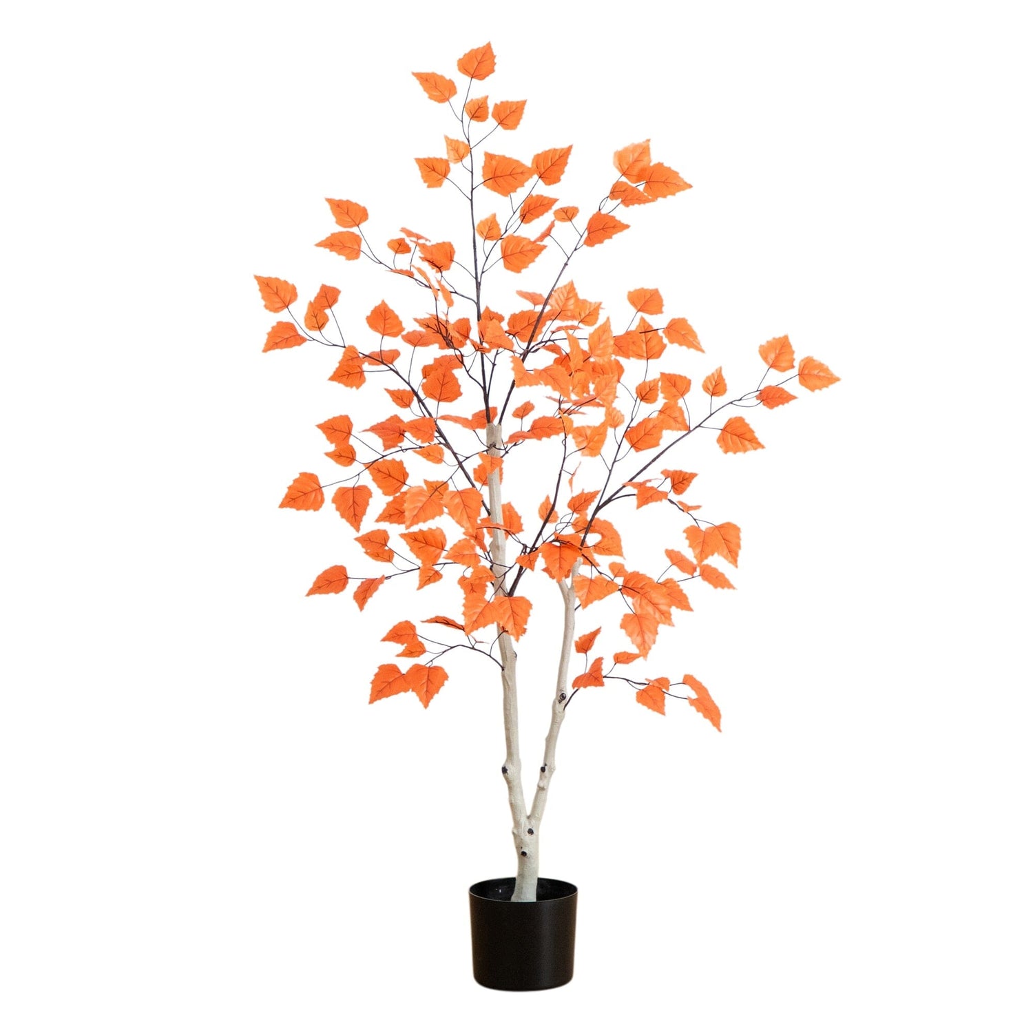 4' Autumn Paper Birch Artificial Fall Tree