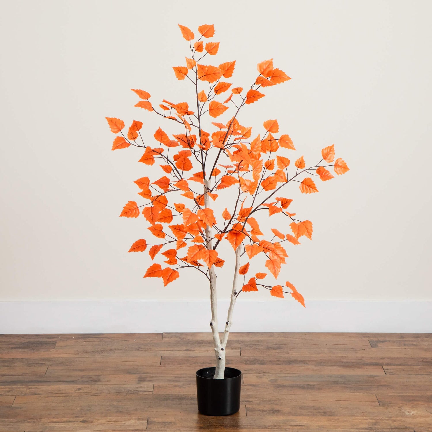 4' Autumn Paper Birch Artificial Fall Tree
