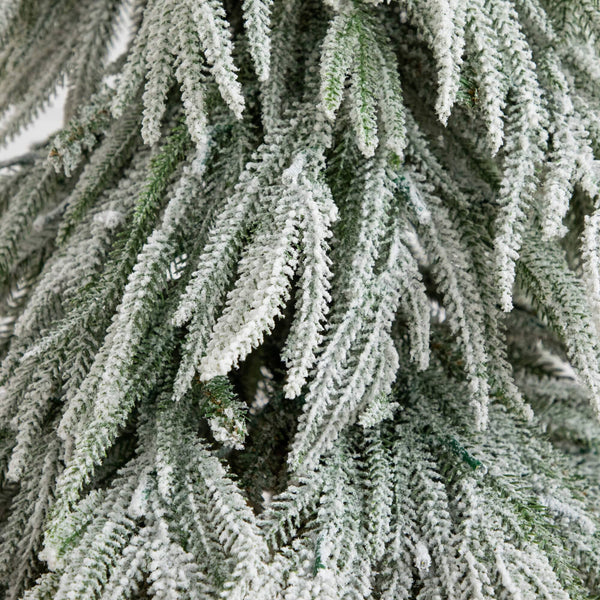 4' Flocked Down Swept Artificial Christmas Tree with 110 LED Lights
