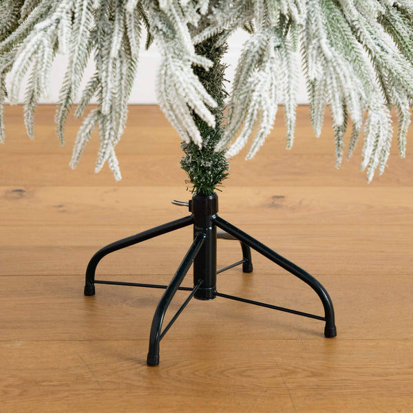 4' Flocked Down Swept Artificial Christmas Tree with 110 LED Lights