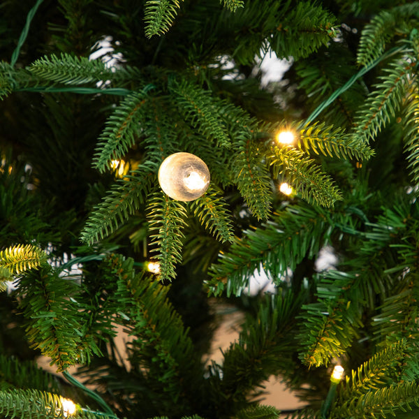 4' Pre-Lit Artificial Luxembourg Pine Christmas Tree with 120 Multicolored Traditional Bulb LED Lights