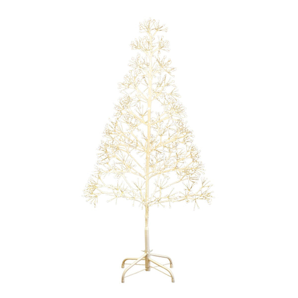 4' Pre-Lit Artificial White  Starburst Tree with 800 Fairy Warm White LED Lights