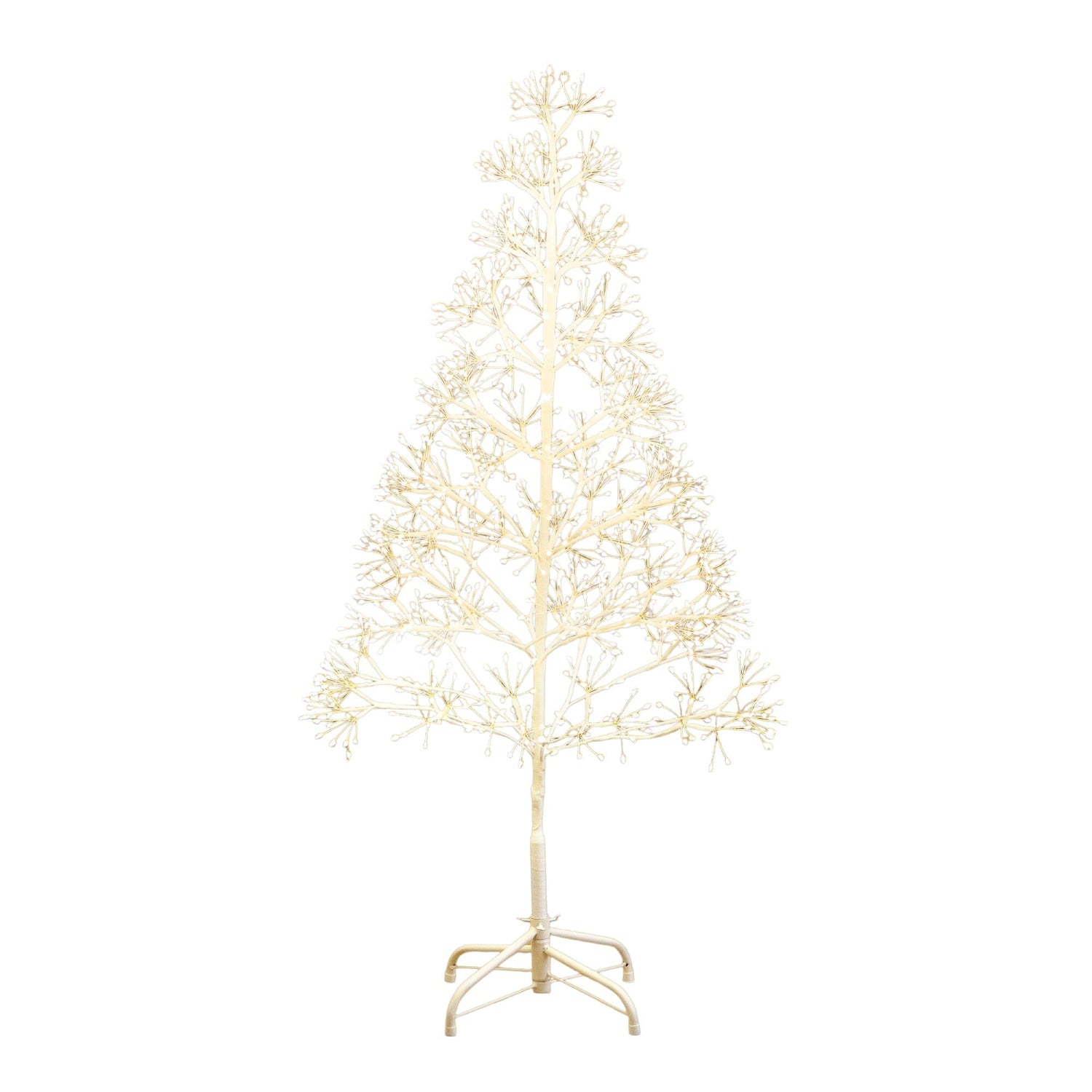 4' Pre-Lit Artificial White  Starburst Tree with 800 Fairy Warm White LED Lights