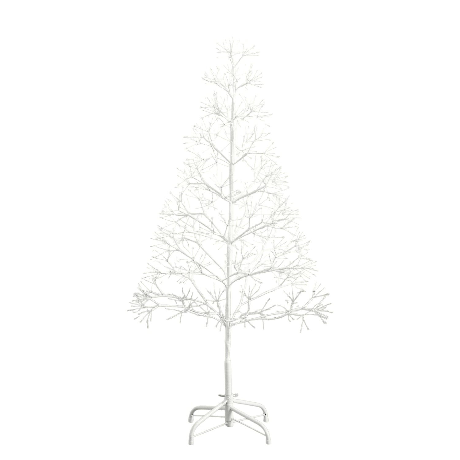 4' Pre-Lit Artificial White  Starburst Tree with 800 Fairy Warm White LED Lights