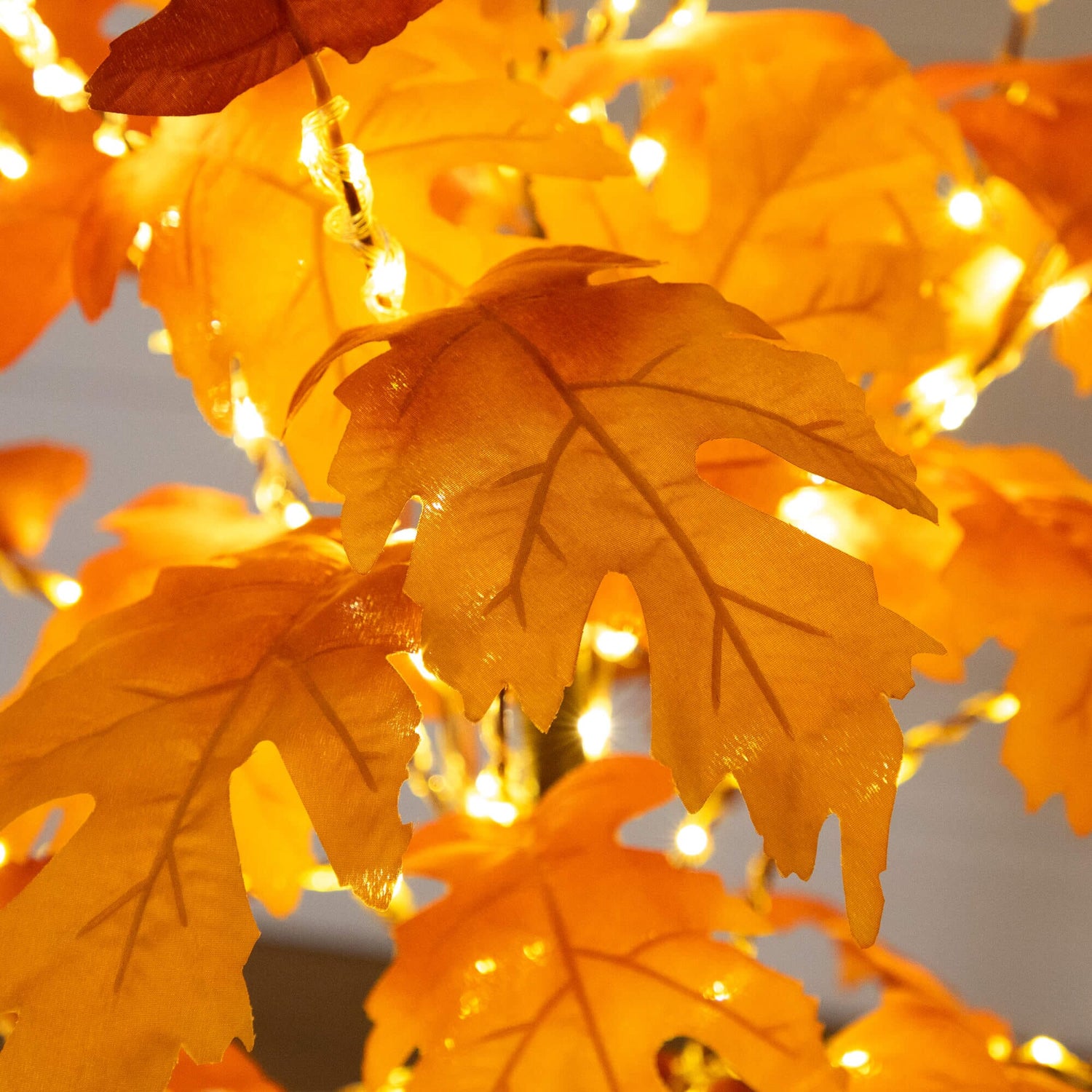 4' Pre-Lit Autumn Maple Artificial Fall Tree with 180 Warm White LED Lights