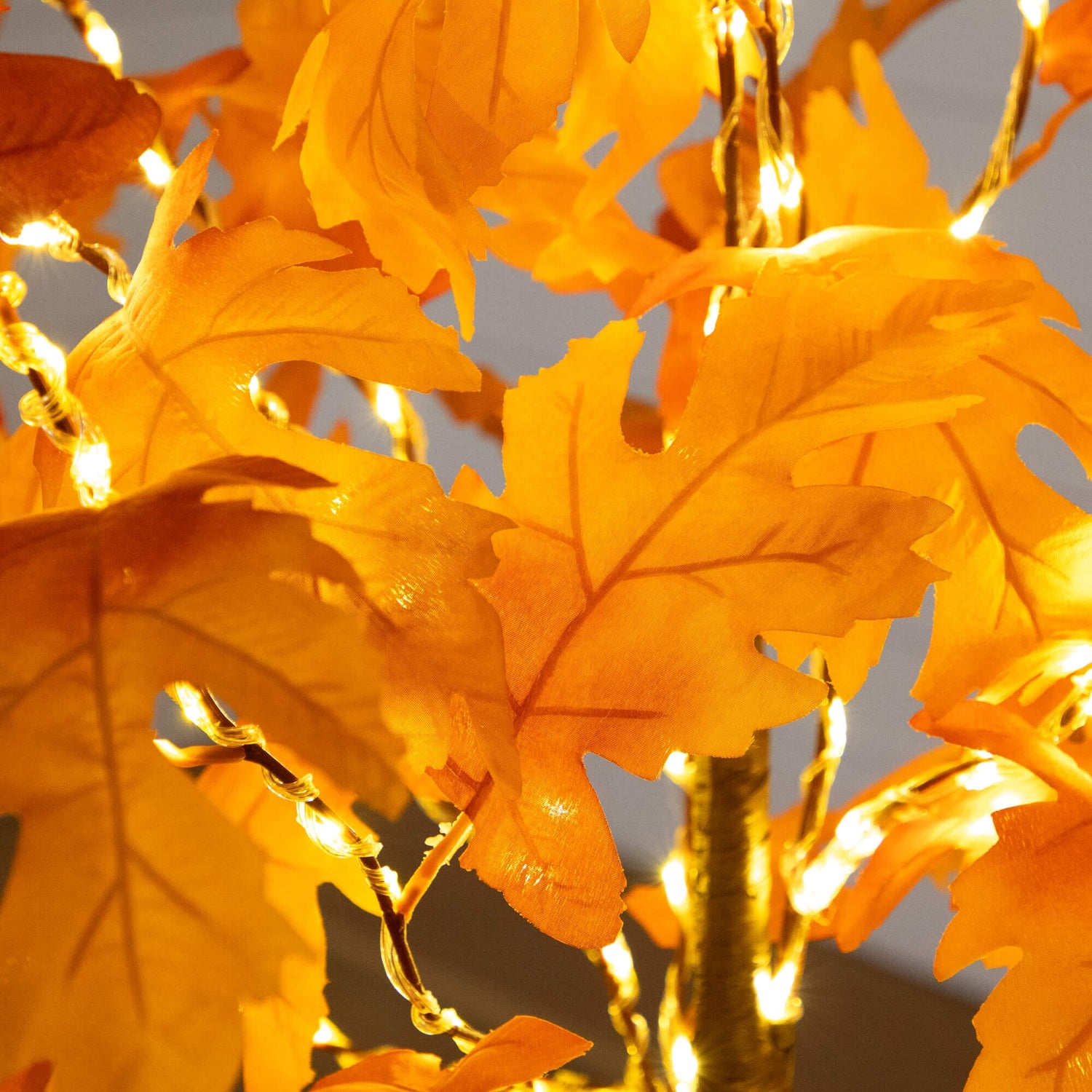 4' Pre-Lit Autumn Maple Artificial Fall Tree with 180 Warm White LED Lights