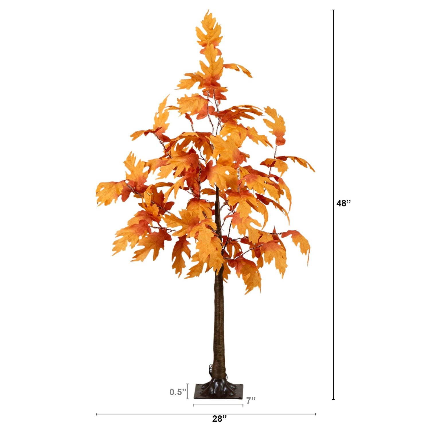 4' Pre-Lit Autumn Maple Artificial Fall Tree with 180 Warm White LED Lights