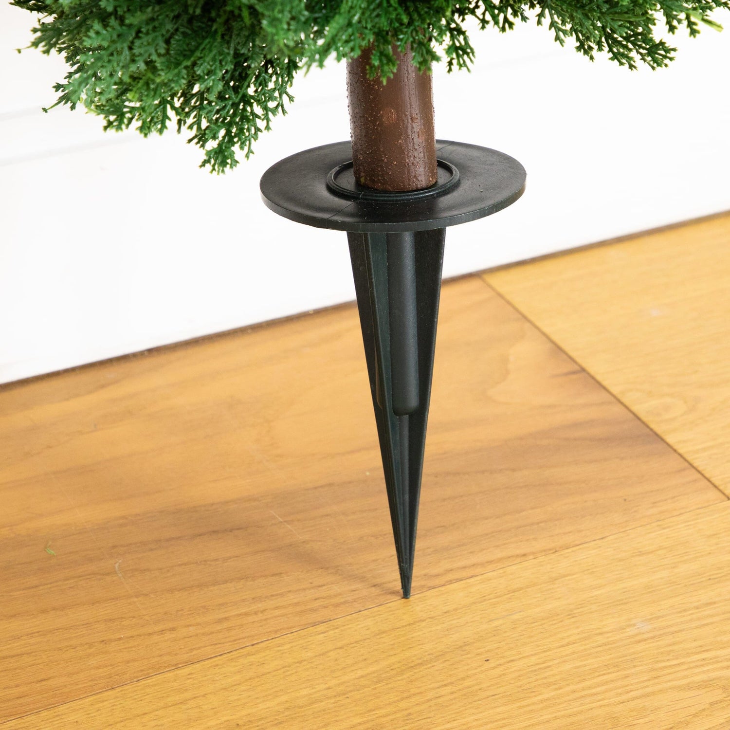 4' UV Resistant Artificial Cedar Plant with Integrated Ground Stake (Indoor/Outdoor) - Set of 2