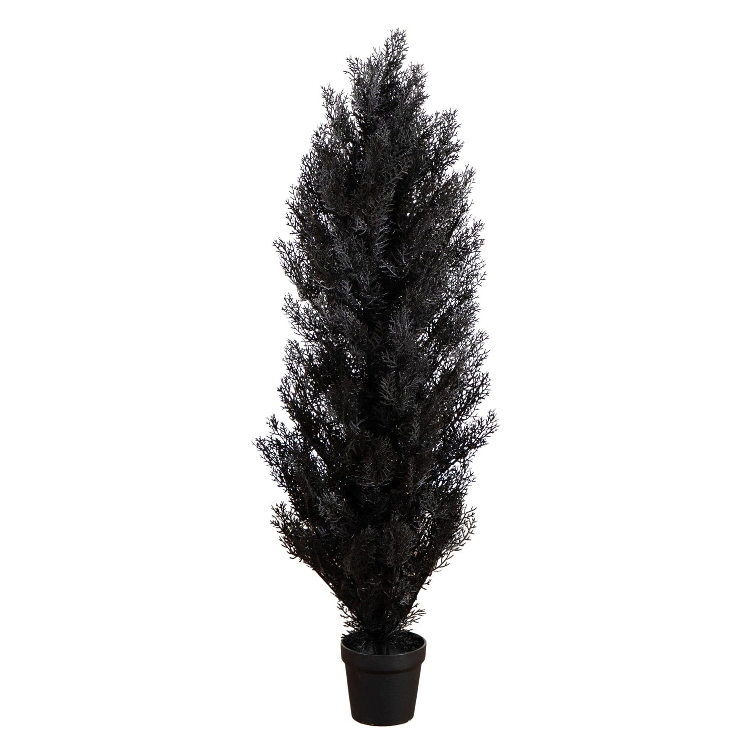 4' UV Resistant Artificial Halloween Black Cedar Tree (Indoor/Outdoor)