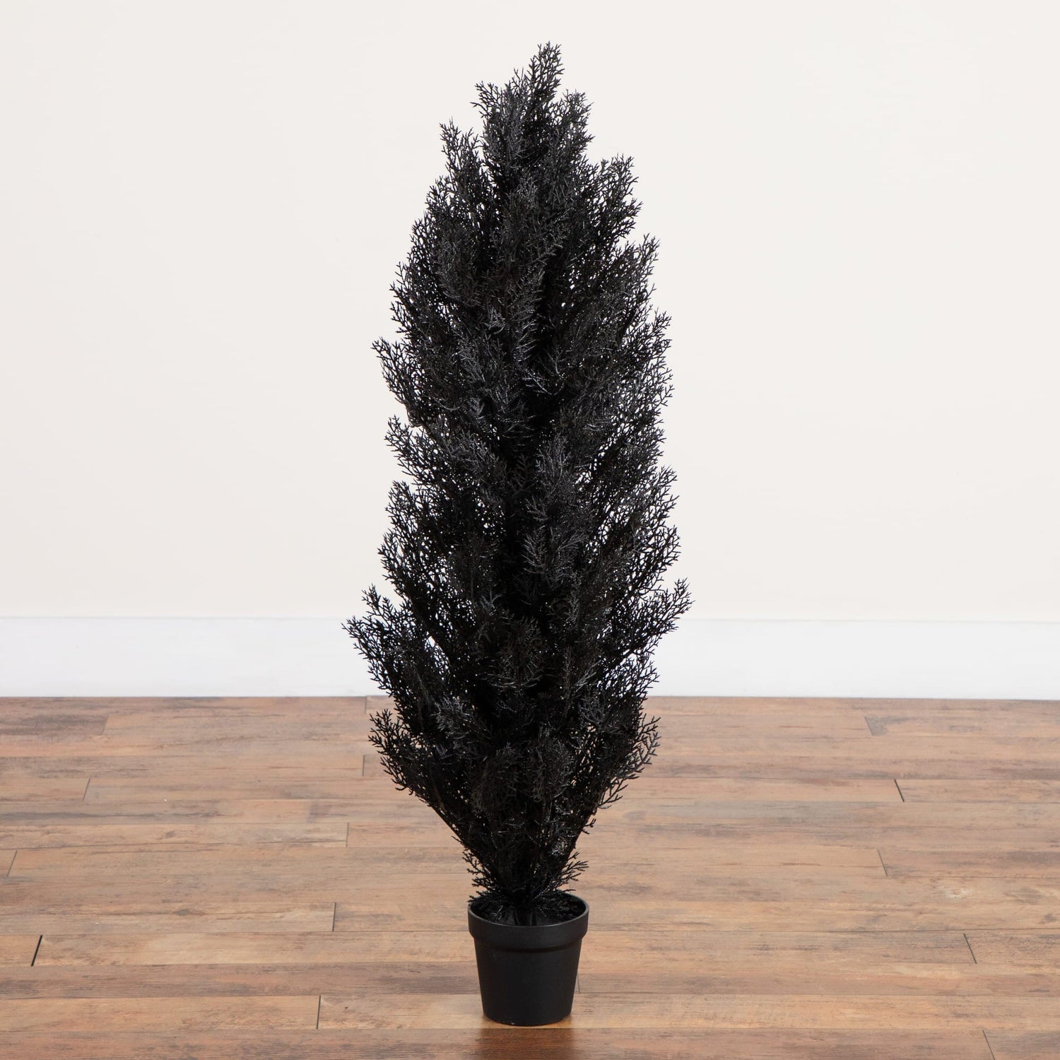 4' UV Resistant Artificial Halloween Black Cedar Tree (Indoor/Outdoor)