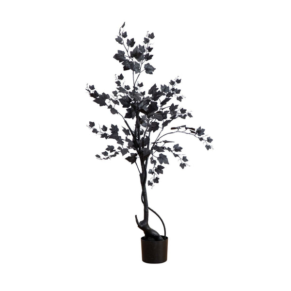 4’ Artificial Halloween Black Maple Tree