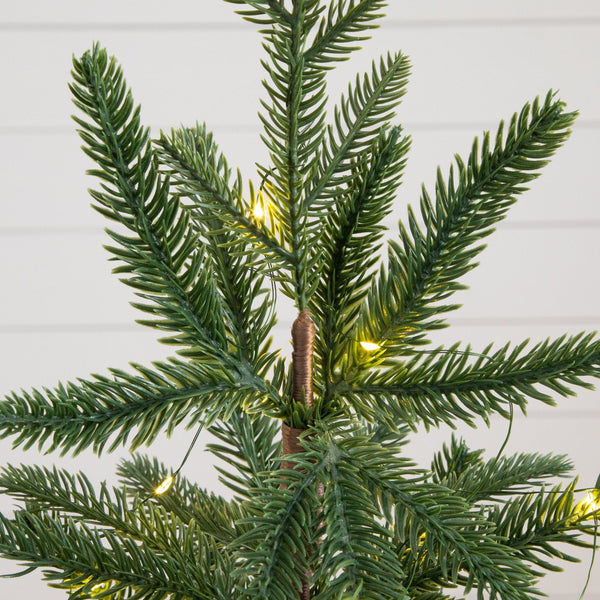 4’ Pre-Lit Artificial Christmas Tree with 120 LED Lights