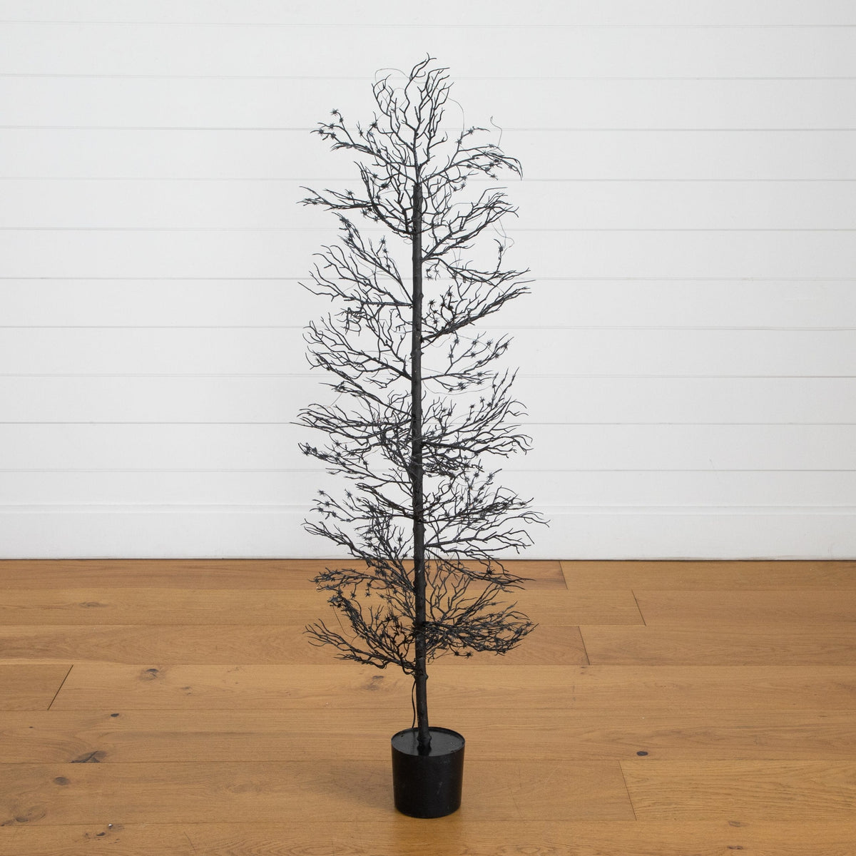 4’ Pre-Lit Artificial Halloween Spider Twig Tree with 100 Orange & Purple LED Lights