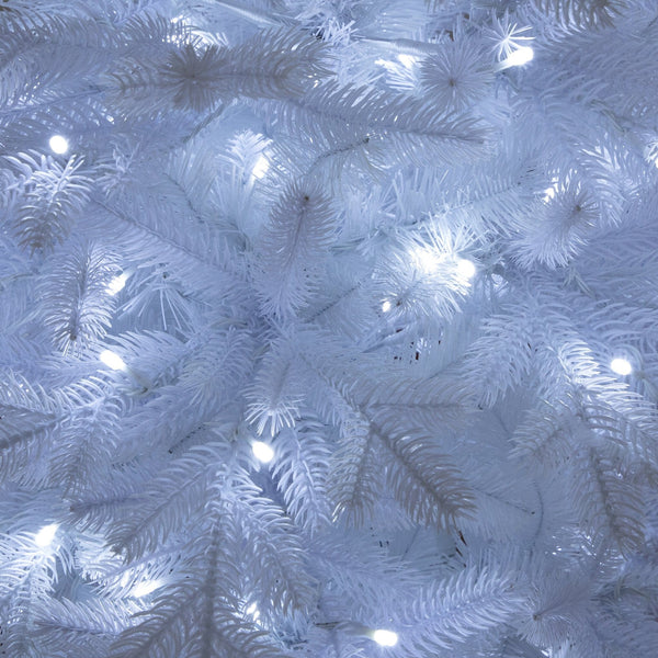 4’ Pre-Lit Artificial White California Spruce Christmas Tree with 120 Color Changing LED Lights