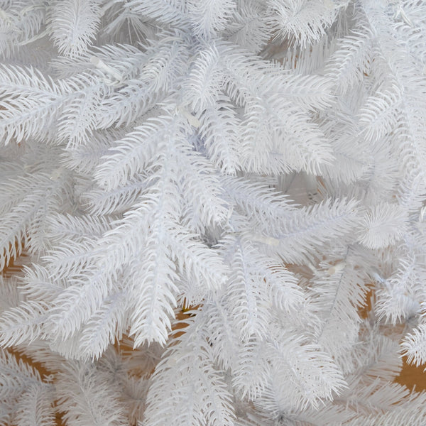 4’ Pre-Lit Artificial White California Spruce Christmas Tree with 120 Color Changing LED Lights
