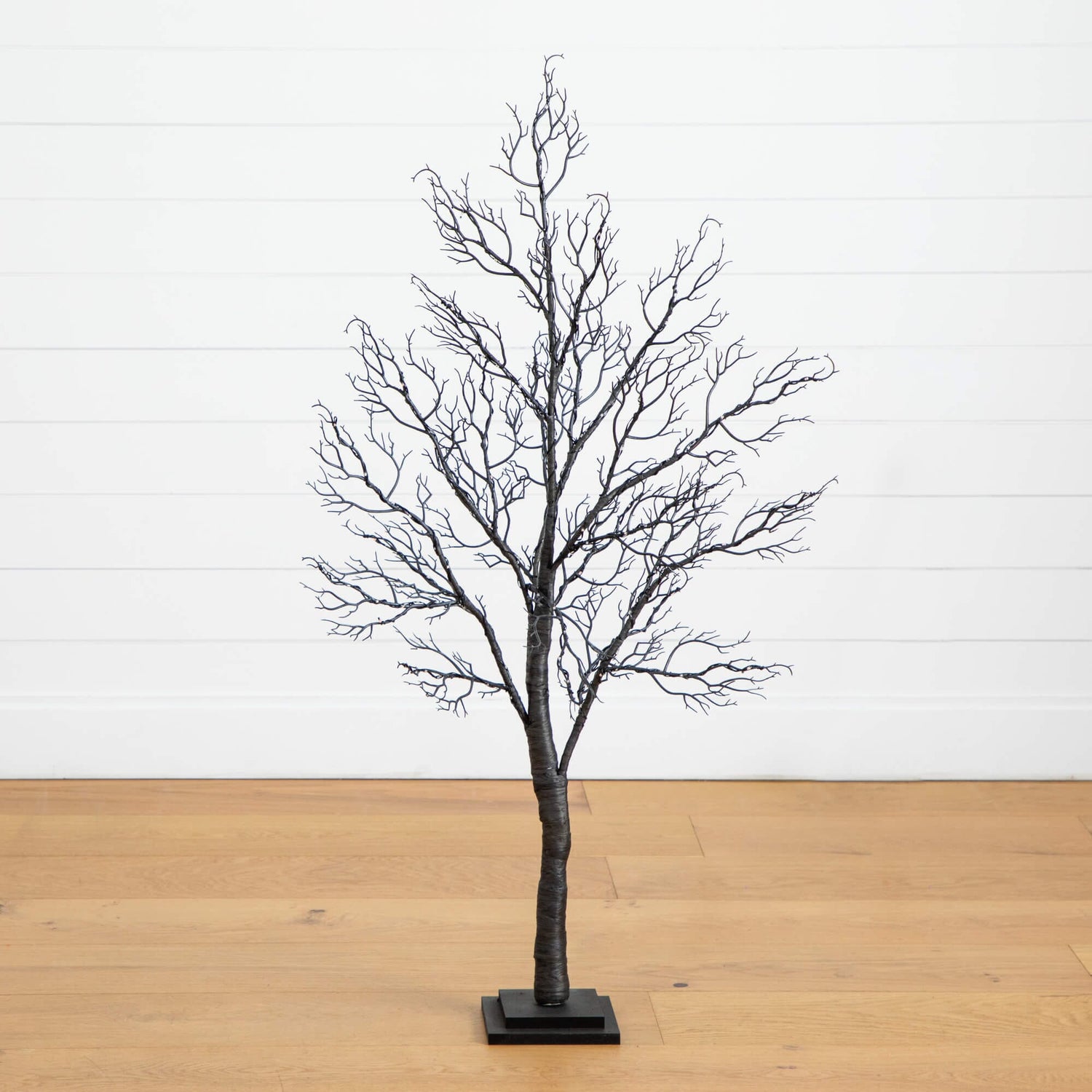 4' Pre-Lit Halloween Minimalist Twig Artificial Fall Tree with 160 Orange & Purple LED Lights