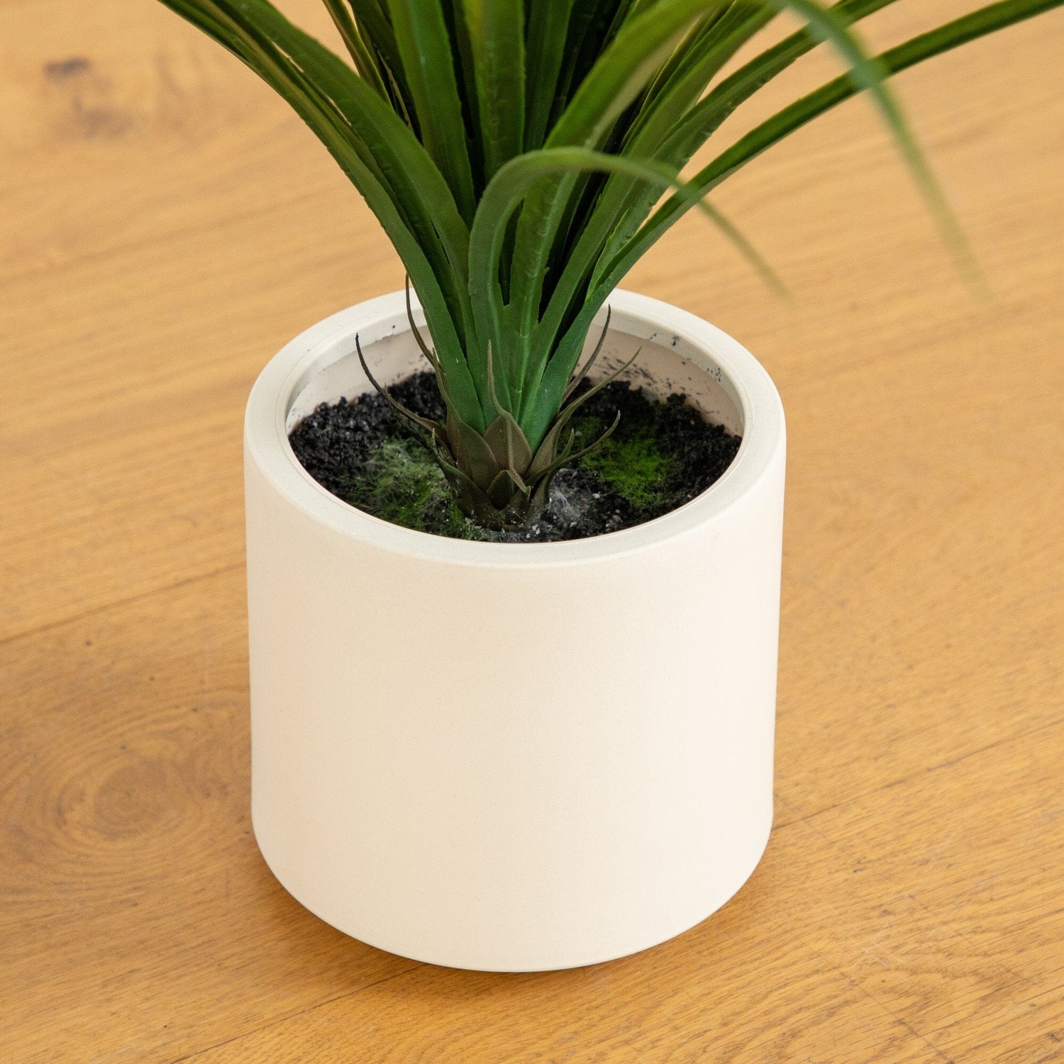 small indoor grass plants 4' UV Resistant Artificial Grass Plant in White Decorative Planter (In – Nearly Natural