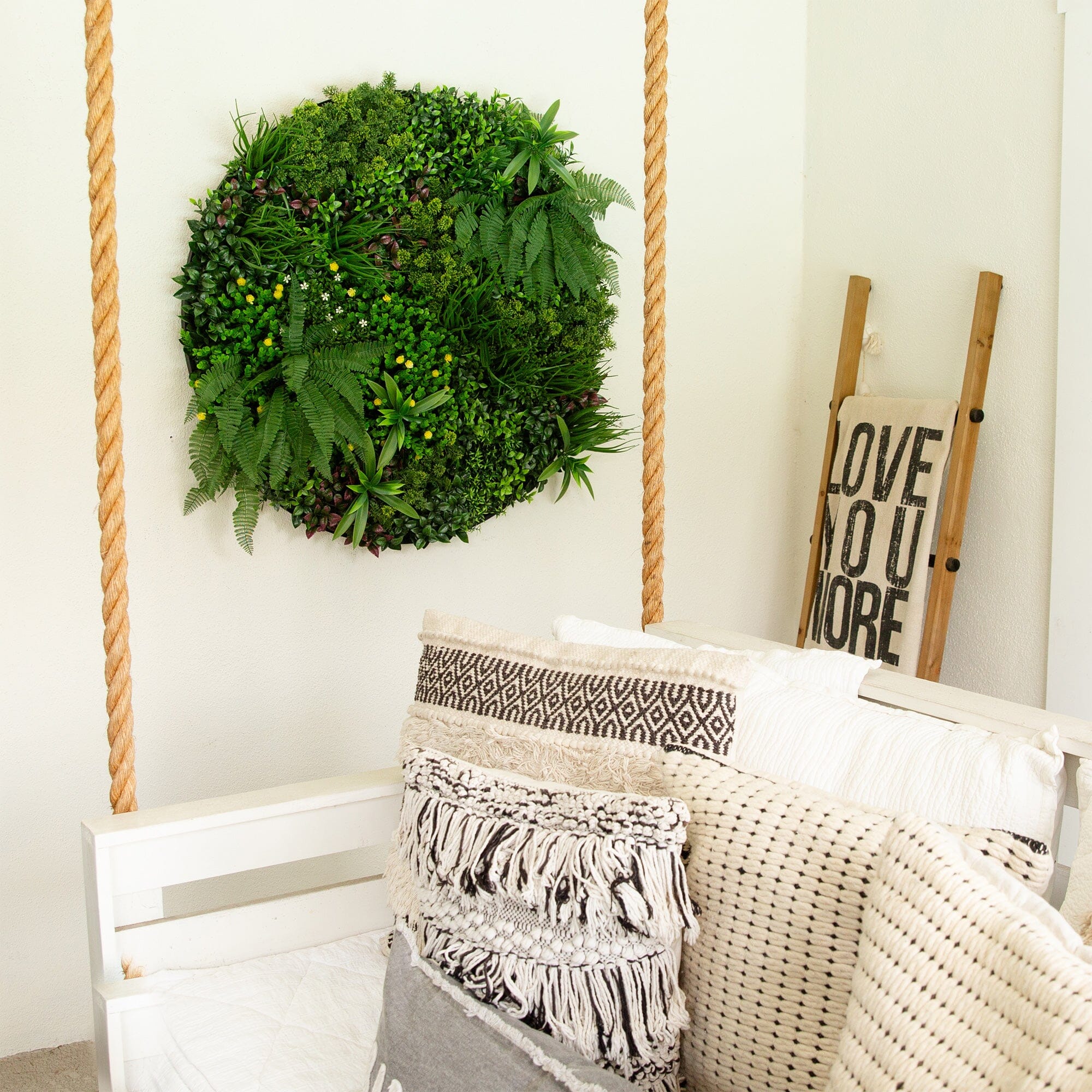 40” UV Resistant Almafi Coast Artificial Living Wall Art Panel in