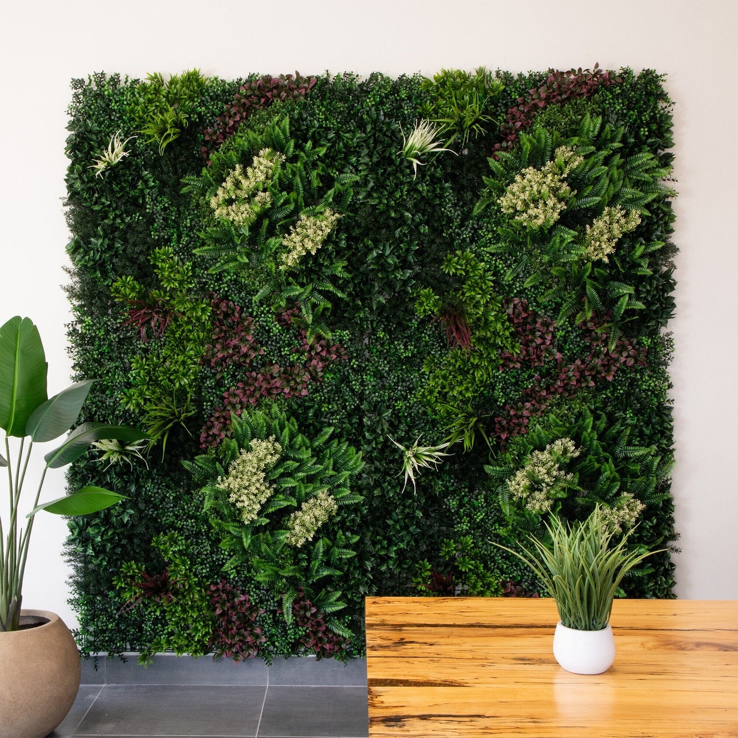 artificial indoor plant wall 40” x 40” UV Resistant Amazon Rainforest Artificial Living Wall Panel ( Indoor/Outdoor)