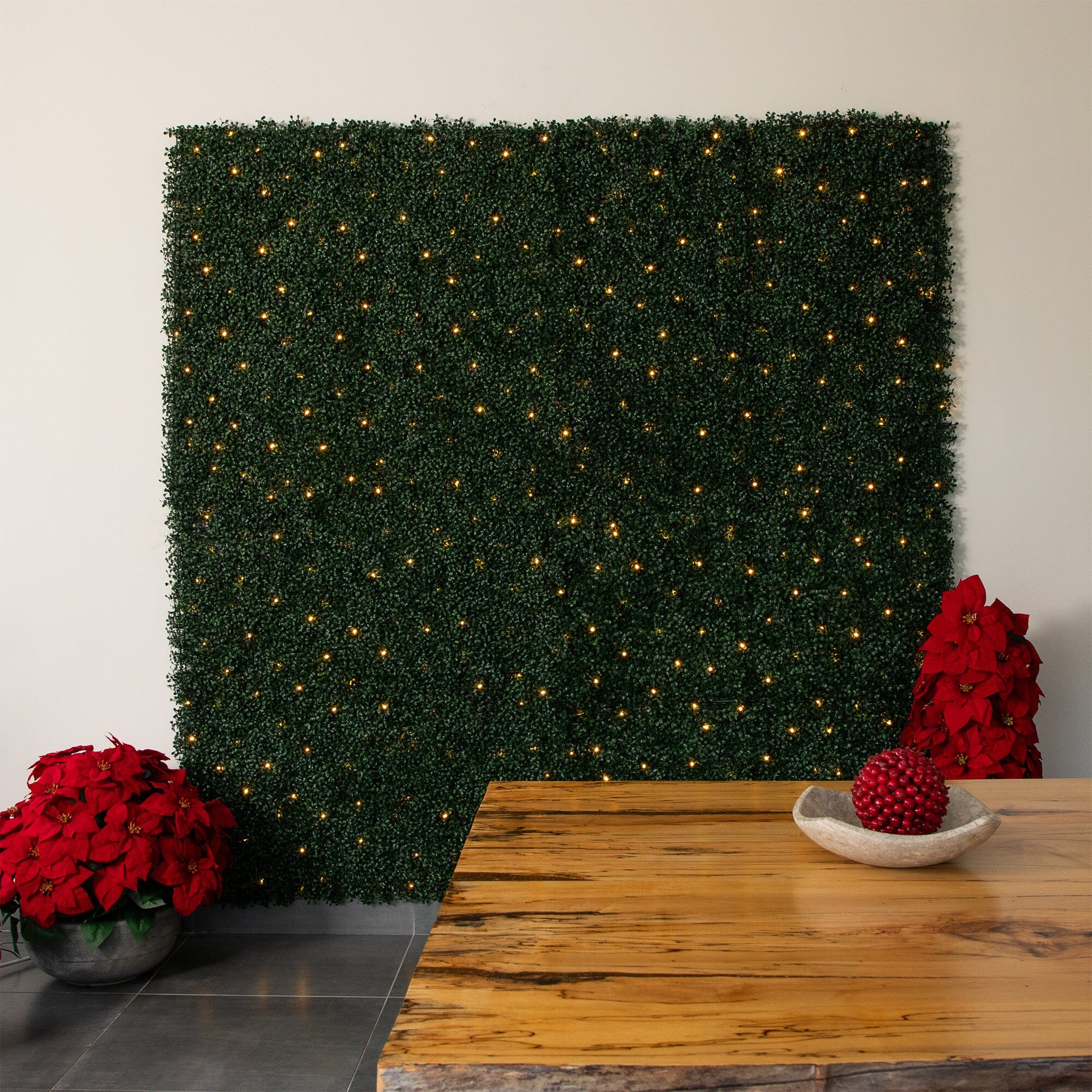 40” x 40” UV Resistant Boxwood Artificial Living Wall Panel with