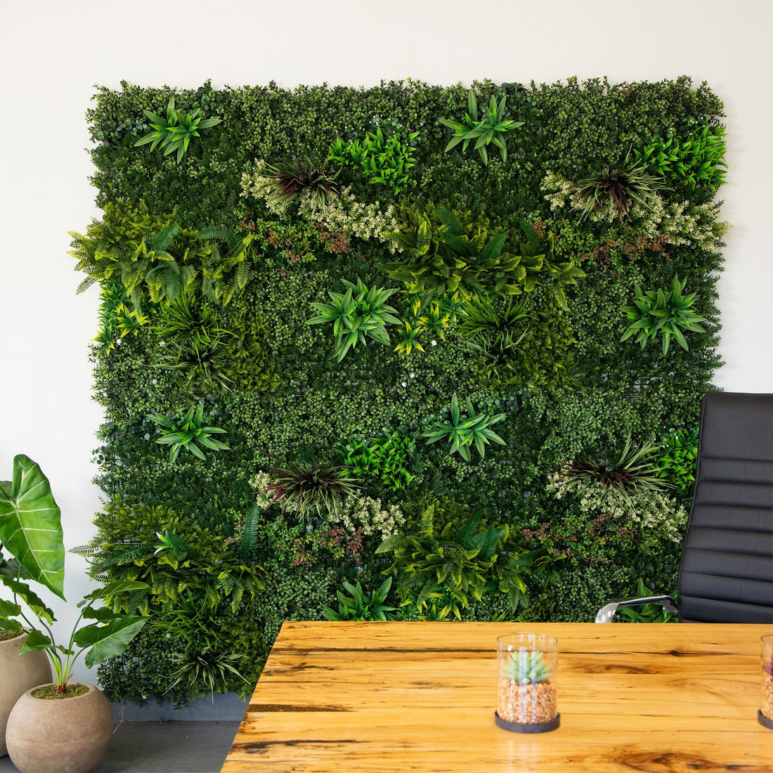 plant wall panel indoor Nearly Natural 40in. x 40in. UV Resistant Madagascar Forest Artificial Living Wall Panel