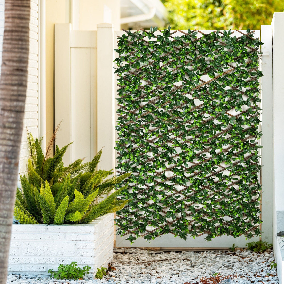 40” x 80” UV Resistant Artificial Gardenia Expandable Privacy Fence Screen  (Indoor/Outdoor)