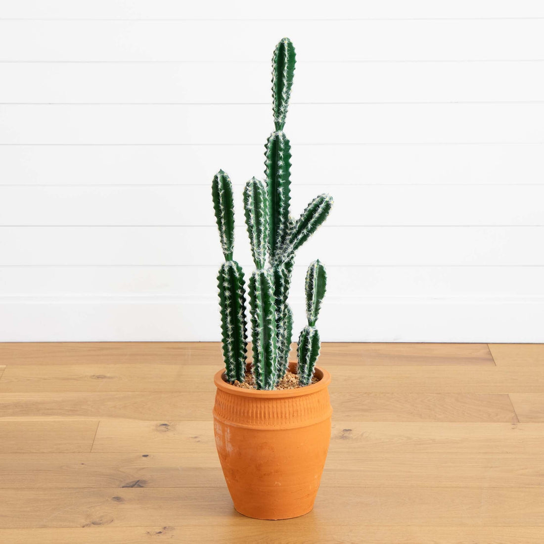 artificial cactus plants in pots 41” Artificial Cactus in Terracotta Planter