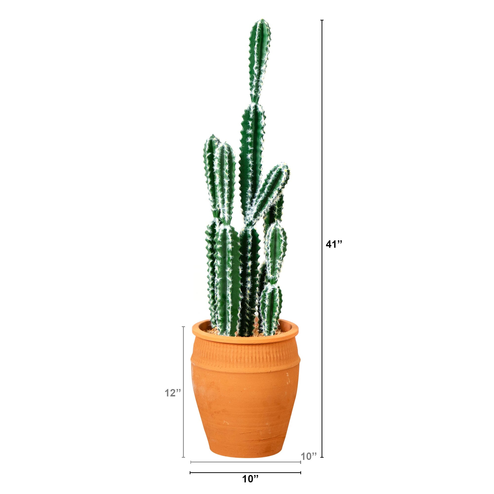 41” Artificial Cactus in Terracotta Planter | Nearly Natural