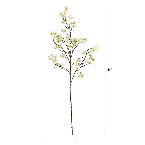 41" Artificial Cherry Blossom Flower Stems - Set of 3