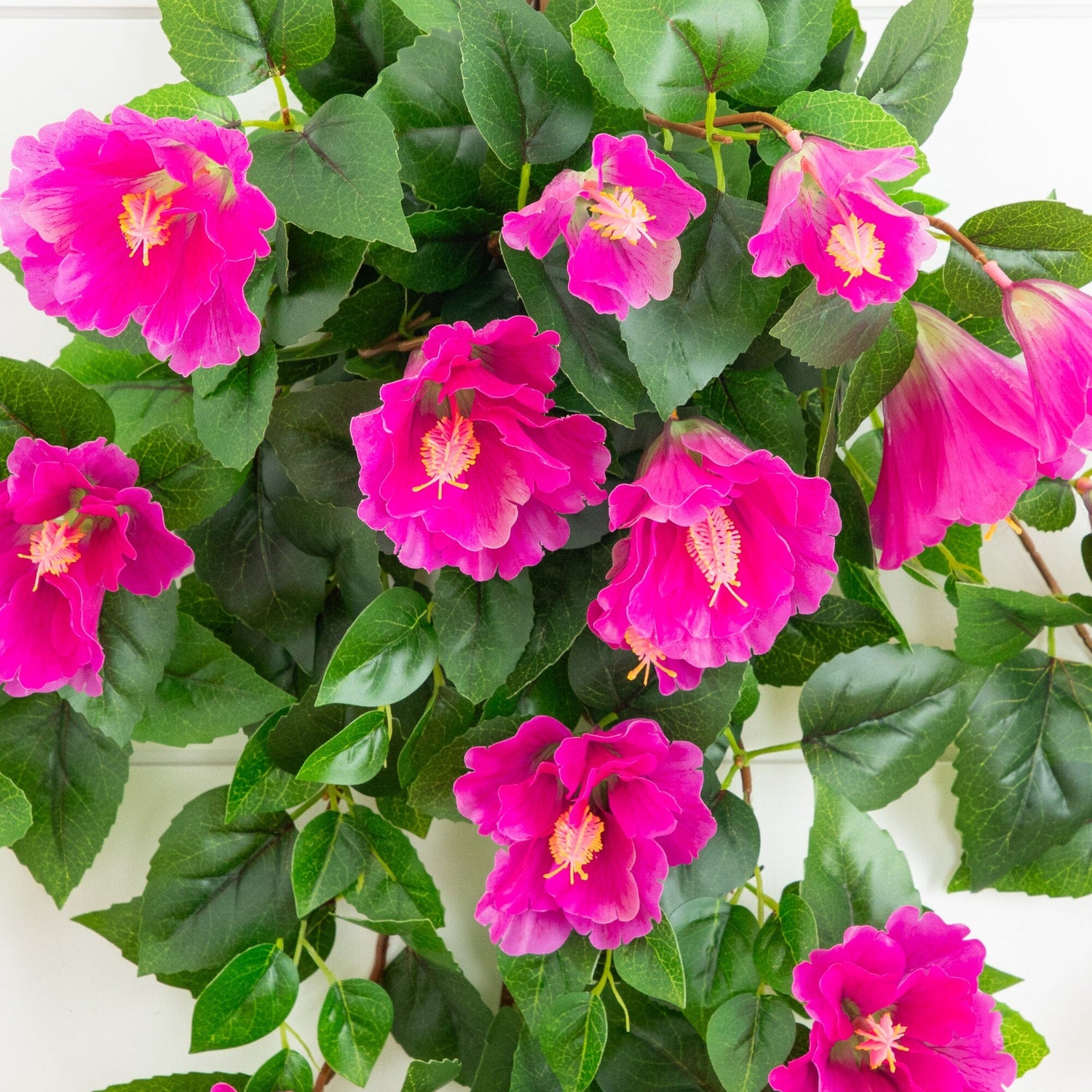 41" UV Resistant Artificial Hibiscus Hanging Plant (Indoor/Outdoor) - Set of 2