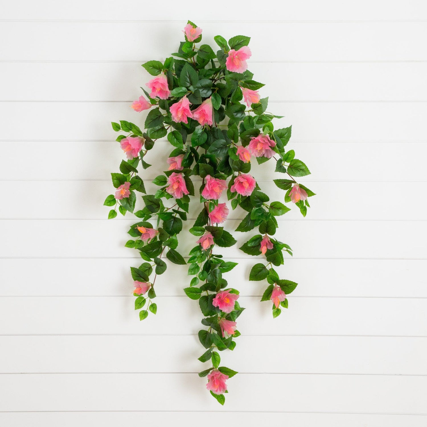 41" UV Resistant Artificial Hibiscus Hanging Plant (Indoor/Outdoor) - Set of 2