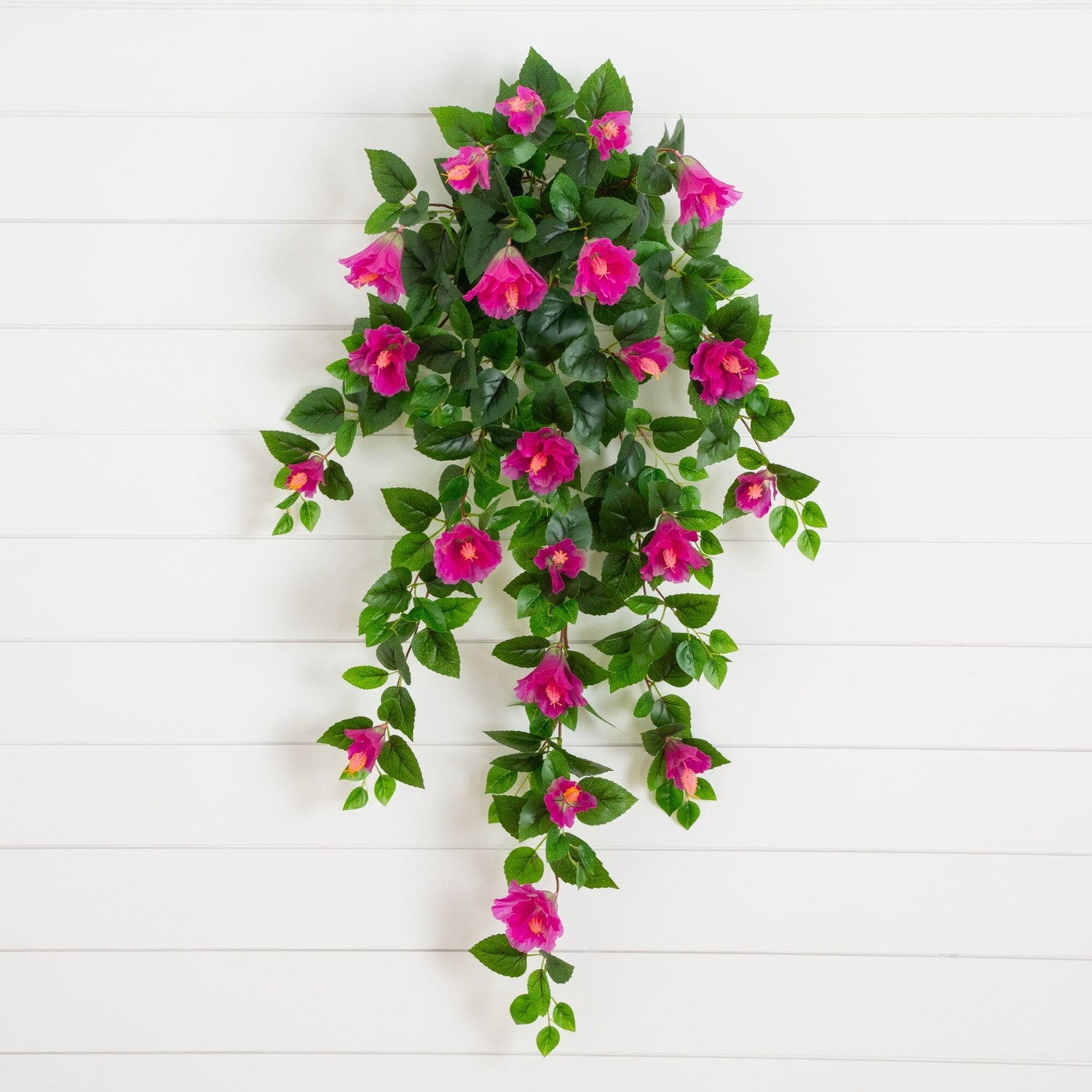 41" UV Resistant Artificial Hibiscus Hanging Plant (Indoor/Outdoor) - Set of 2