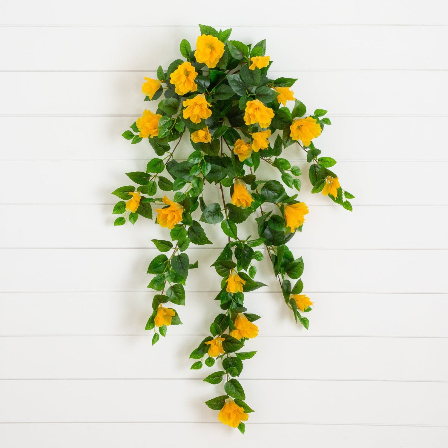 41" UV Resistant Artificial Hibiscus Hanging Plant (Indoor/Outdoor) - Set of 2