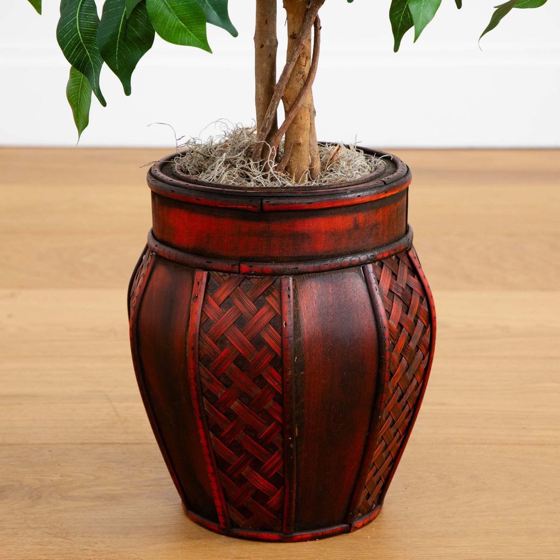 ficus plant pot Nearly Natural 44 in. Ficus Tree with Decorative Planter