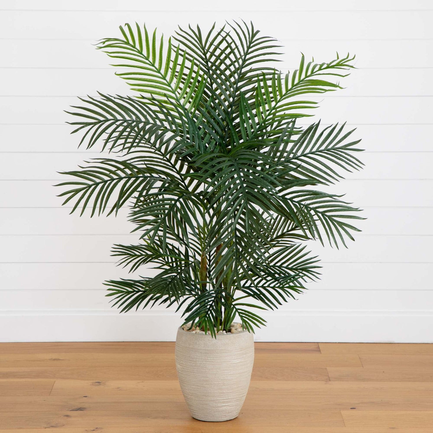 areca palm sand 4.5' Areca Palm Artificial Tree in Sand Colored Planter