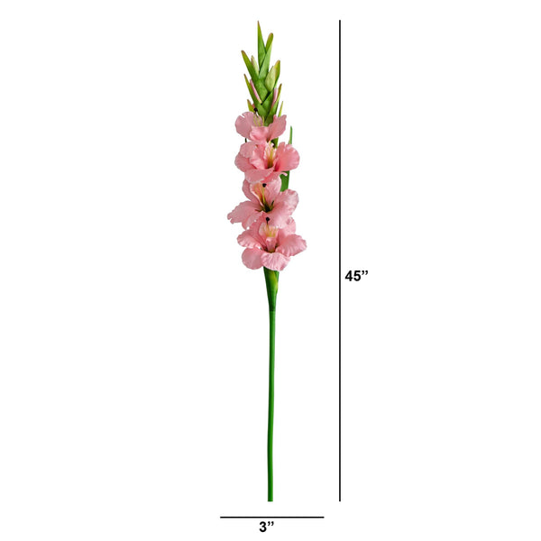 45" Artificial Gladiolus Flower Stems - Set of 3