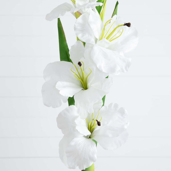45" Artificial Gladiolus Flower Stems - Set of 3