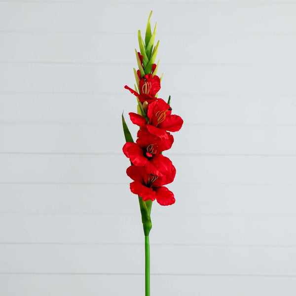 45" Artificial Gladiolus Flower Stems - Set of 3