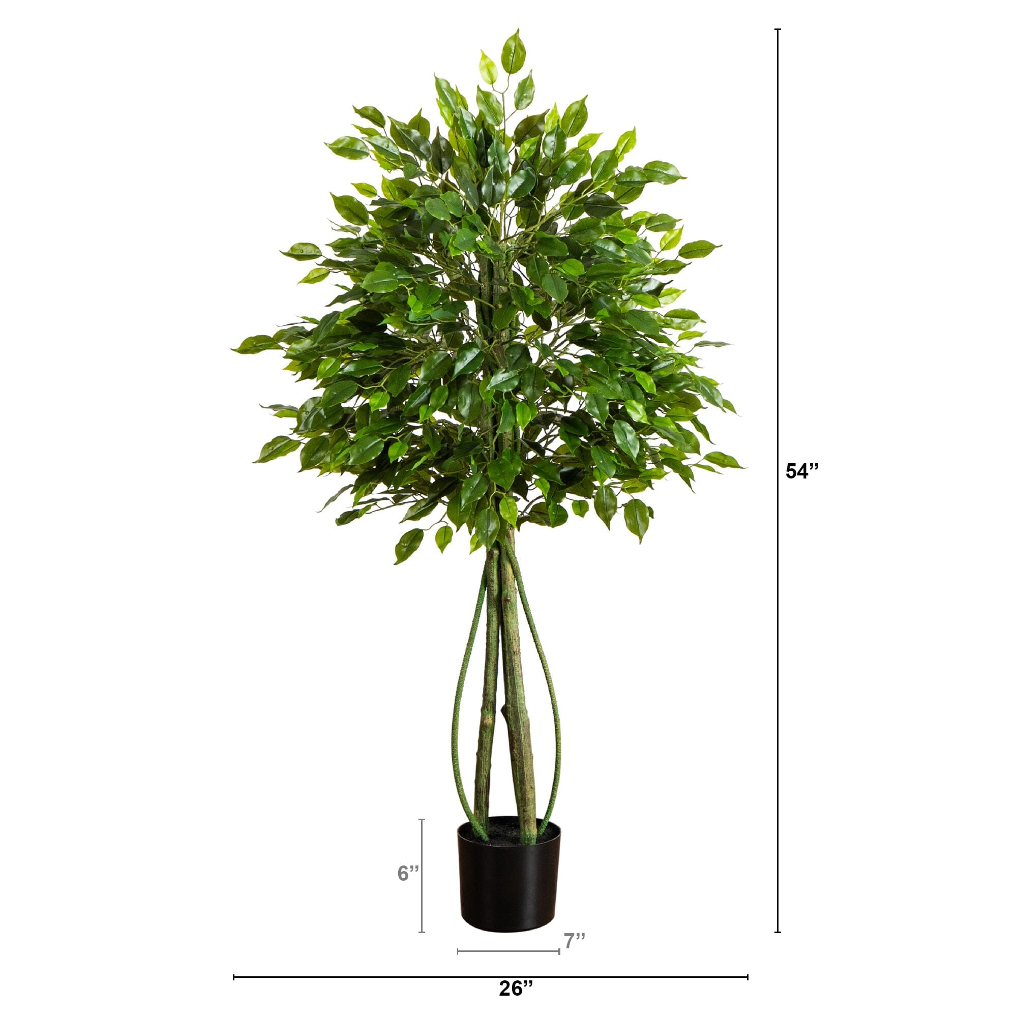 4.5-ft UV Resistant Artificial Ficus Tree (Indoor/Outdoor) – Nearly Natural