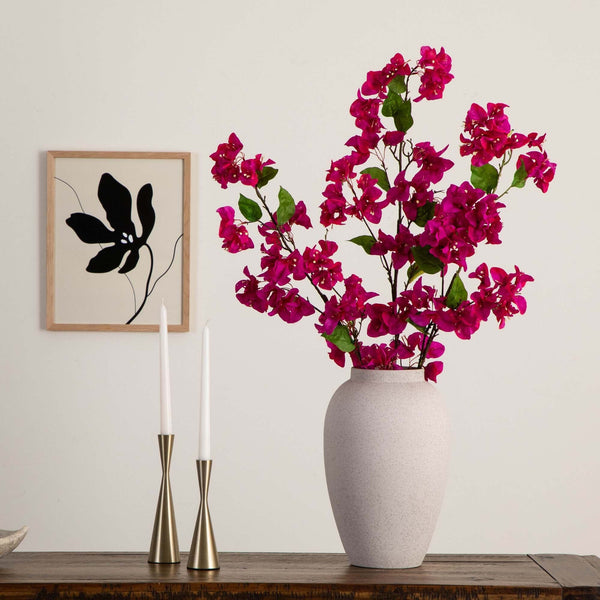 47" Artificial Bougainvillea Flower Stems - Set of 3