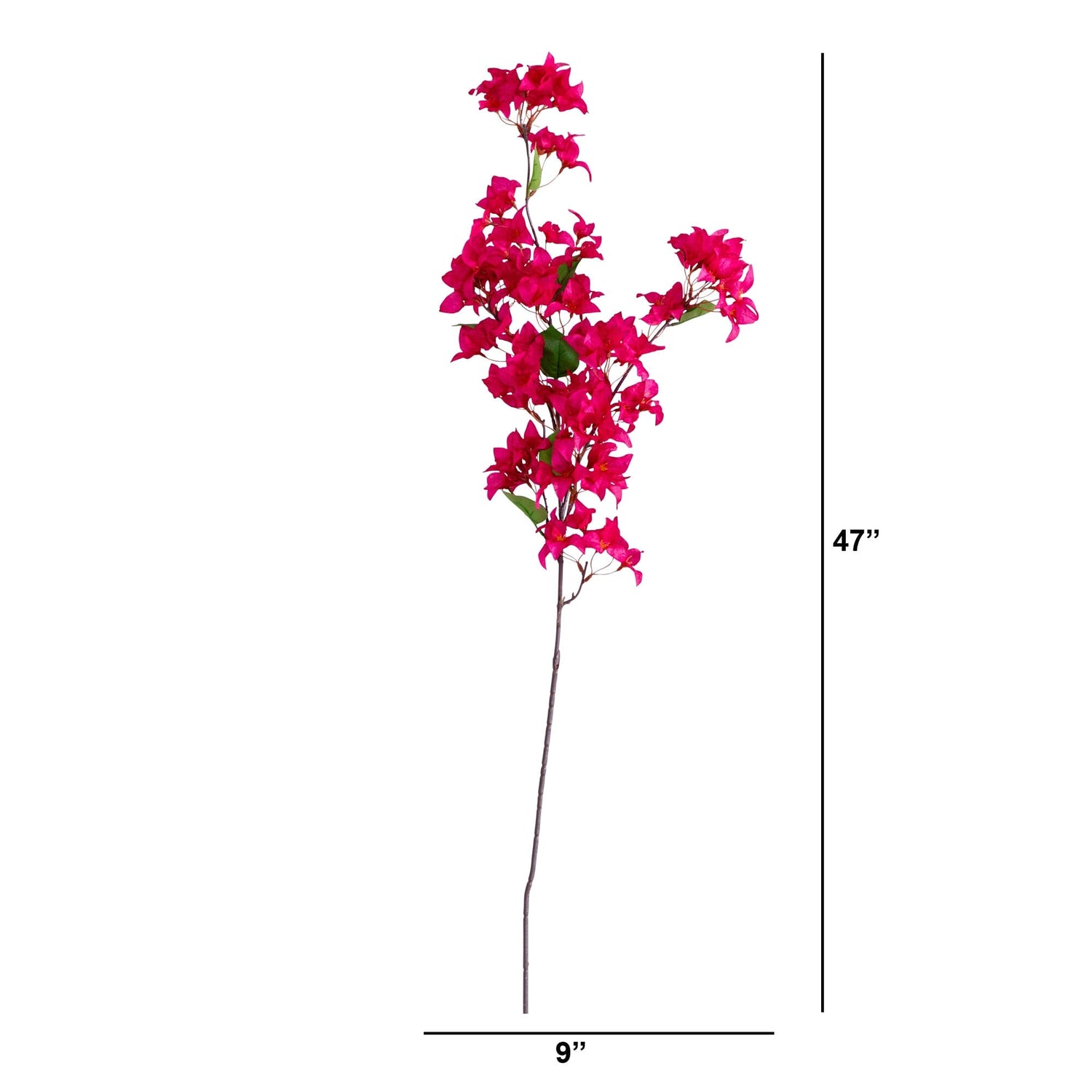 47" Artificial Bougainvillea Flower Stems - Set of 3